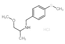 (2-Methoxy-1-methyl-ethyl)-(4-methylsulfanyl-benzyl)-amine hydrochloride结构式