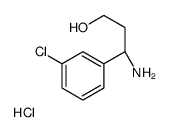 (S)-3-(3-chlorophenyl)-beta-alaninol HCl Structure