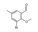 3-bromo-2-methoxy-5-methylbenzaldehyde结构式
