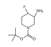 (3R,4S)-rel-3-氨基-4-氟哌啶-1-羧酸叔丁酯结构式