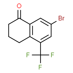 7-溴-5-(三氟甲基)-3,4-二氢萘-1(2H)-酮结构式