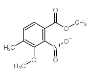 3-甲氧基-4-甲基-2-硝基苯甲酸甲酯结构式