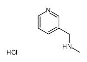 N-甲基-N-(3-吡啶甲基)胺二盐酸盐结构式