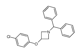 3-(4-CHLOROPHENOXY)-1-(DIPHENYLMETHYL)AZETIDINE结构式