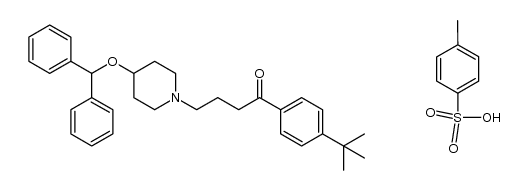 1-[4-(1,1-dimethylethyl)phenyl]-4-[4-(diphenylmethoxy)-1-piperidinyl]-1-butanone tosylate结构式