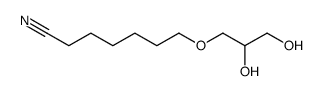 7-(2,3-dihydroxypropoxy)heptanenitrile结构式