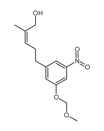 (Z)-5-(3-(methoxymethoxy)-5-nitrophenyl)-2-methylpent-2-en-1-ol Structure