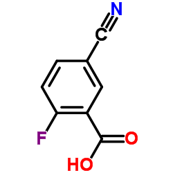 2-氟-5-氰基苯甲酸结构式