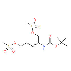 (R)-2-(Boc-amino)pentane-1,5-diyl Dimethanesulfonate Structure