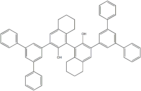 (S)-5,5',6,6',7,7',8,8'-八氢-3,3'-双(3,5-二苯基苯基)-1,1'-联萘酚结构式