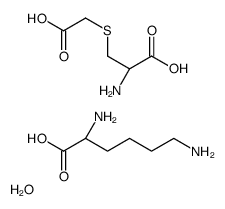 (2R)-2-amino-3-(carboxymethylsulfanyl)propanoic acid,(2S)-2,6-diaminohexanoic acid,hydrate结构式