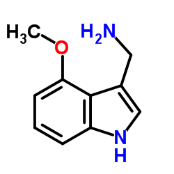 4-甲氧基-1H-吲哚-3-甲胺结构式