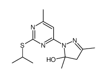 3,5-dimethyl-2-(6-methyl-2-propan-2-ylsulfanylpyrimidin-4-yl)-4H-pyrazol-3-ol Structure