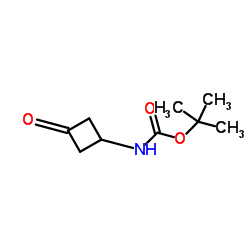 3-氧代环丁基氨基甲酸叔丁酯结构式