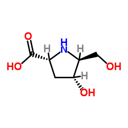 D-Proline, 4-hydroxy-5-(hydroxymethyl)-, (4R,5S)- (9CI)结构式