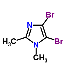 4,5-二溴-1,2-二甲基-1H-咪唑结构式
