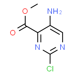 5-氨基-2-氯嘧啶-4-羧酸甲酯结构式