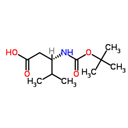 叔丁氧羰基-β-亮氨酸结构式