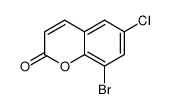 8-bromo-6-chlorochromen-2-one结构式