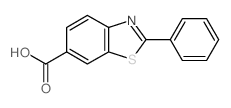 2-苯基-6-苯并噻唑羧酸结构式
