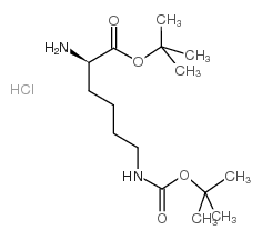 N'-叔丁氧羰基-D-赖氨酸叔丁酯盐酸盐结构式