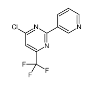 4-氯-2-(3-吡啶)-6-(三氟甲基)嘧啶结构式