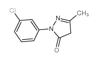 1-(3-氯苯基)-3-甲基-5-吡唑啉酮结构式