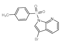 3-溴-1-[(4-甲基苯基)磺酰基]-1H-吡咯并[2,3-B]吡啶结构式