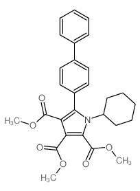 trimethyl 1-cyclohexyl-5-(4-phenylphenyl)pyrrole-2,3,4-tricarboxylate Structure