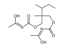 [2-(acetylcarbamoyloxymethyl)-2,3-dimethylpentyl] N-acetylcarbamate Structure