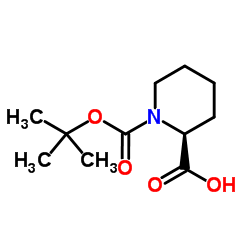 N-Boc-L-哌啶-2-羧酸结构式