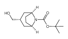 (3-exo)-叔丁基3-(羟甲基)-8-氮杂双环[3.2.1]辛烷-8-羧酸盐结构式