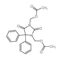 2,4-Imidazolidinedione,1,3-bis[(acetyloxy)methyl]-5,5-diphenyl- Structure