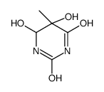 5,6-dihydroxy-5-methyl-1,3-diazinane-2,4-dione结构式