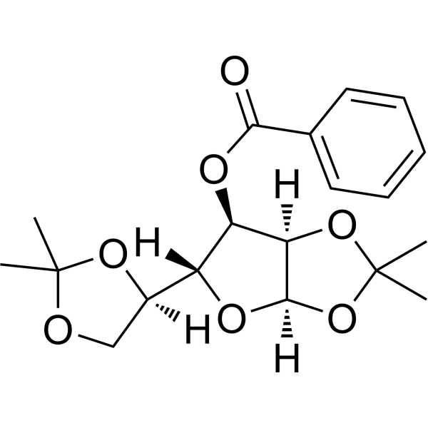 3-O-Benzoyl-1,2: 5,6-bis(di-O-isopropylidene)-alpha-D-galactofuranose Structure