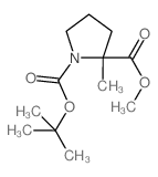 1-叔丁基2-甲基2-甲基吡咯烷-1,2-二羧酸酯结构式
