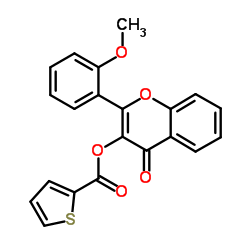 2-(2-Methoxyphenyl)-4-oxo-4H-chromen-3-yl 2-thiophenecarboxylate Structure