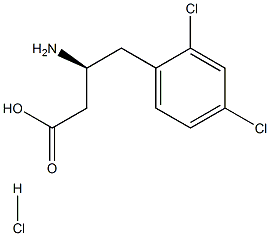 (S)-3-氨基-4-(2,4-二氯苯基)丁酸盐酸盐结构式
