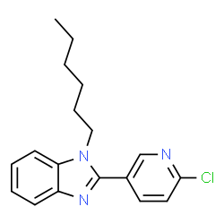 2-(6-CHLORO-3-PYRIDINYL)-1-HEXYL-1H-1,3-BENZIMIDAZOLE Structure