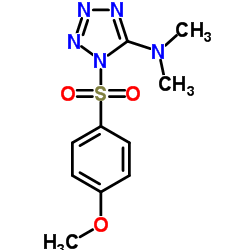 1-[(4-Methoxyphenyl)sulfonyl]-N,N-dimethyl-1H-tetrazol-5-amine结构式