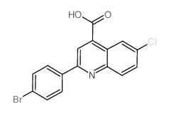 2-(4-溴苯基)-6-氯喹啉-4-羧酸结构式
