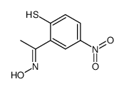 1-(2-mercapto-5-nitro-phenyl)-ethanone oxime Structure