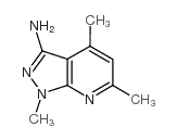 1,4,6-三甲基-3-氨基吡唑并[3,4-B]吡啶结构式