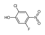 2-氯-5-氟-4-硝基苯酚结构式