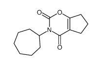 3-cycloheptyl-6,7-dihydro-5H-cyclopenta[e][1,3]oxazine-2,4-dione结构式