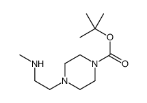 4-(2-(甲基氨基)乙基)哌嗪-1-甲酸叔丁酯结构式