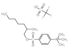 trifluoromethanesulfonic acid; trimethyl-[4-(2-methylheptoxysulfonyl)phenyl]azanium structure