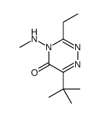 6-tert-butyl-3-ethyl-4-(methylamino)-1,2,4-triazin-5-one结构式