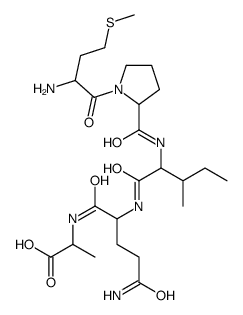 (2S)-2-[[(2S)-5-amino-2-[[(2S,3S)-2-[[(2S)-1-[(2S)-2-amino-4-methylsulfanylbutanoyl]pyrrolidine-2-carbonyl]amino]-3-methylpentanoyl]amino]-5-oxopentanoyl]amino]propanoic acid Structure