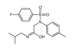 2-(N-(4-fluorophenyl)sulfonyl-4-methylanilino)-N-(2-methylpropyl)acetamide结构式
